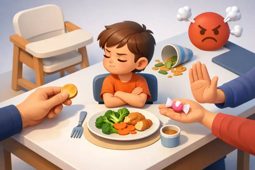 How to Stop Bribing Kids to Eat Without Battles